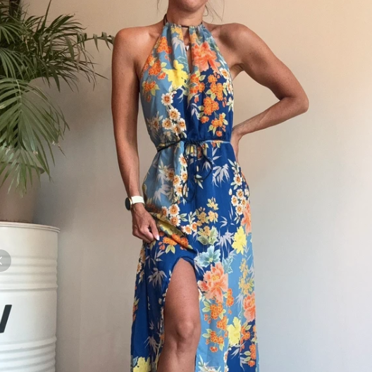 Silk midi dress
